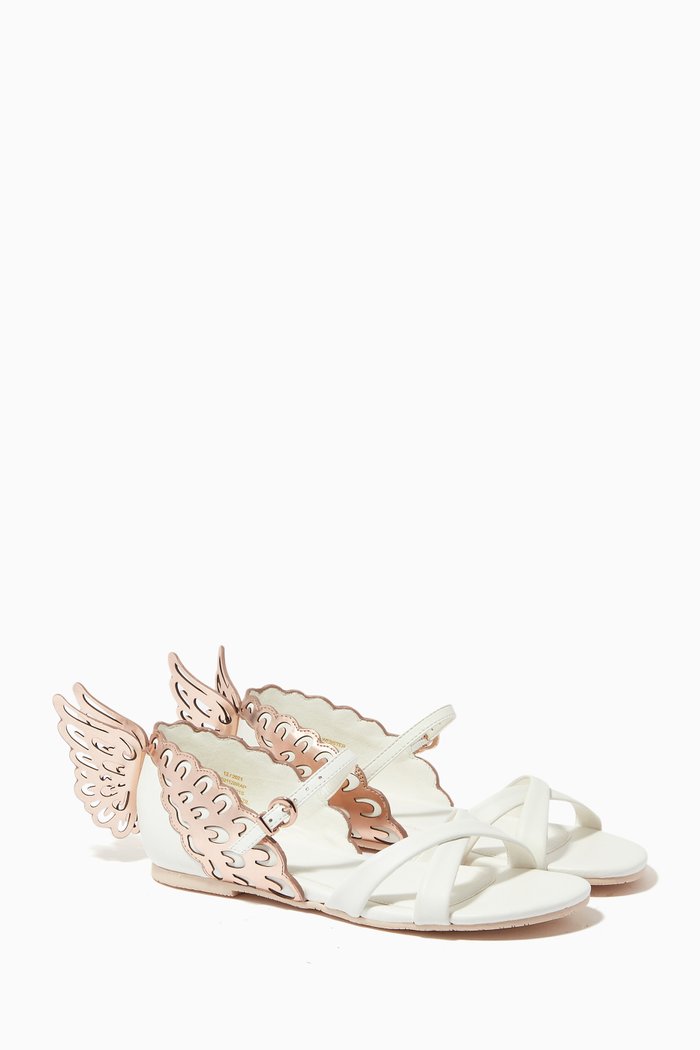 

Evangeline Leather Sandals, White