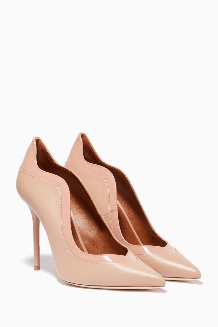 

Light-Pink Penelope Point-Toe Pumps, Neutral