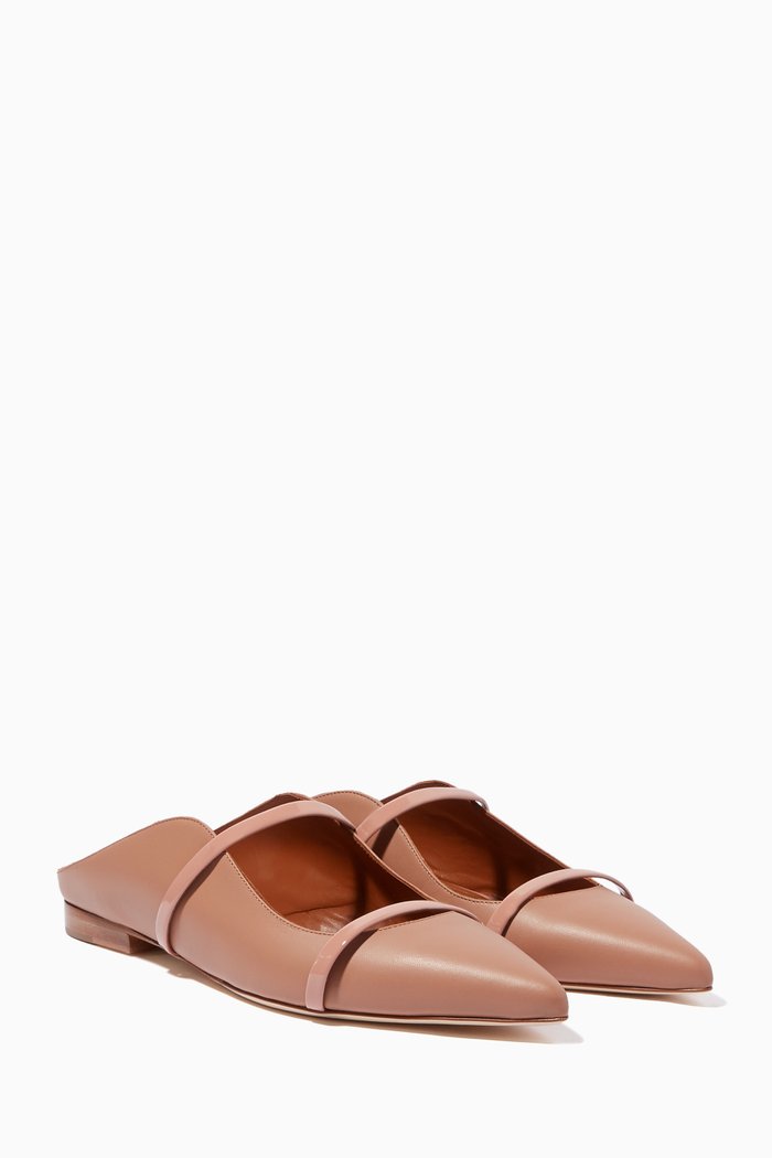 

Nude Maureen Leather Flats, Neutral