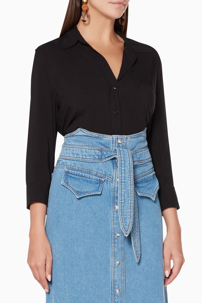 Black Ryan Silk Shirt