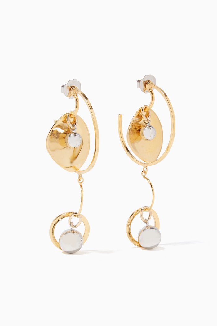 

Gold & Silver Rotation Hoop Earrings