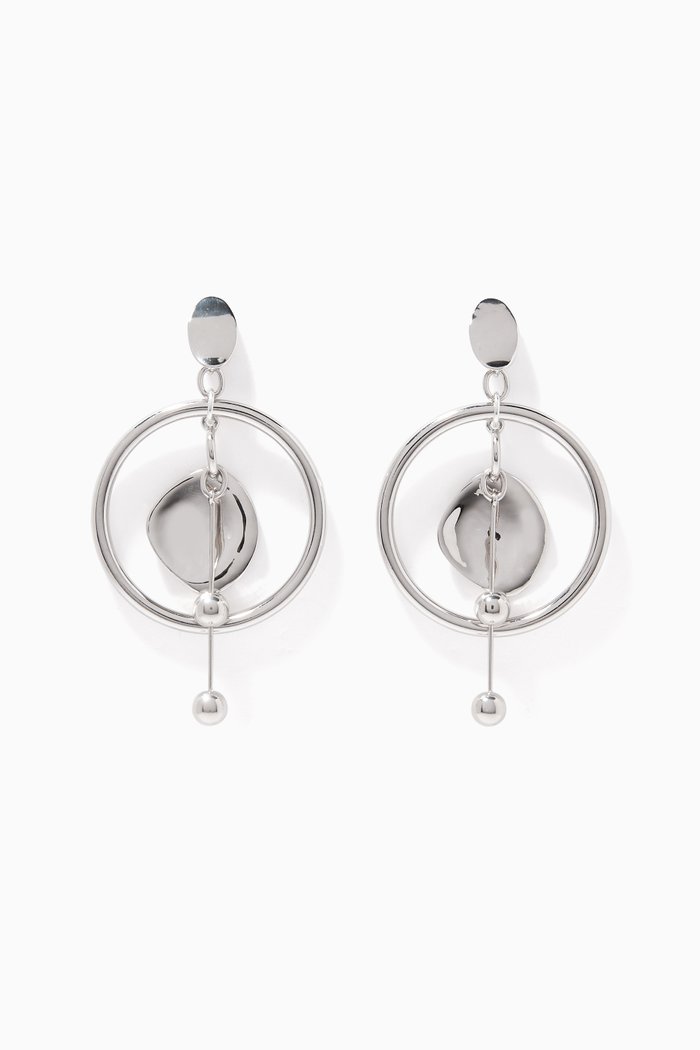 Silver Rising Hoop Earrings
