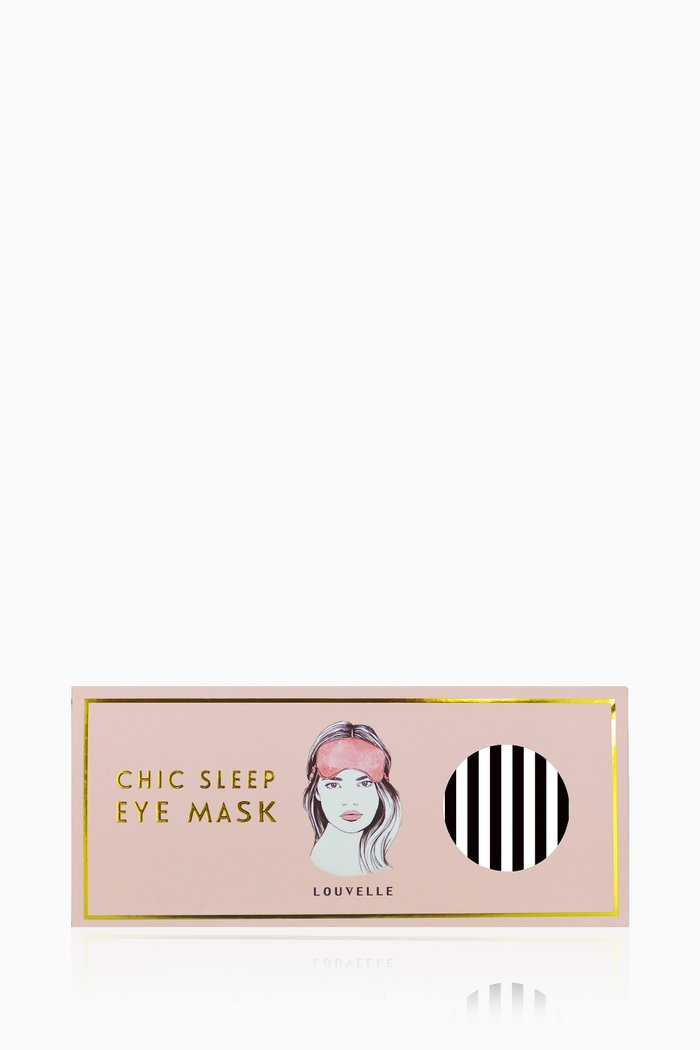 Chloe Monochrome Stripe Eye Mask, Multicolour