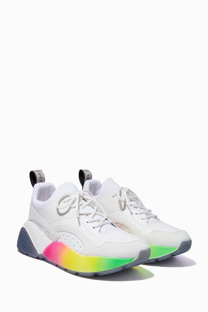 

White Eclypse Lace-Up Sneakers