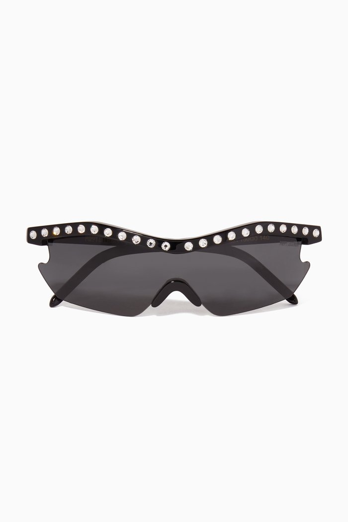 

Black Embellished Alcatraz 200 Sunglasses