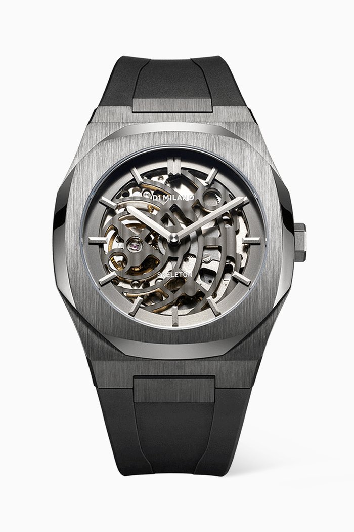 

Skeleton 41.5mm Automatic Watch, Silver