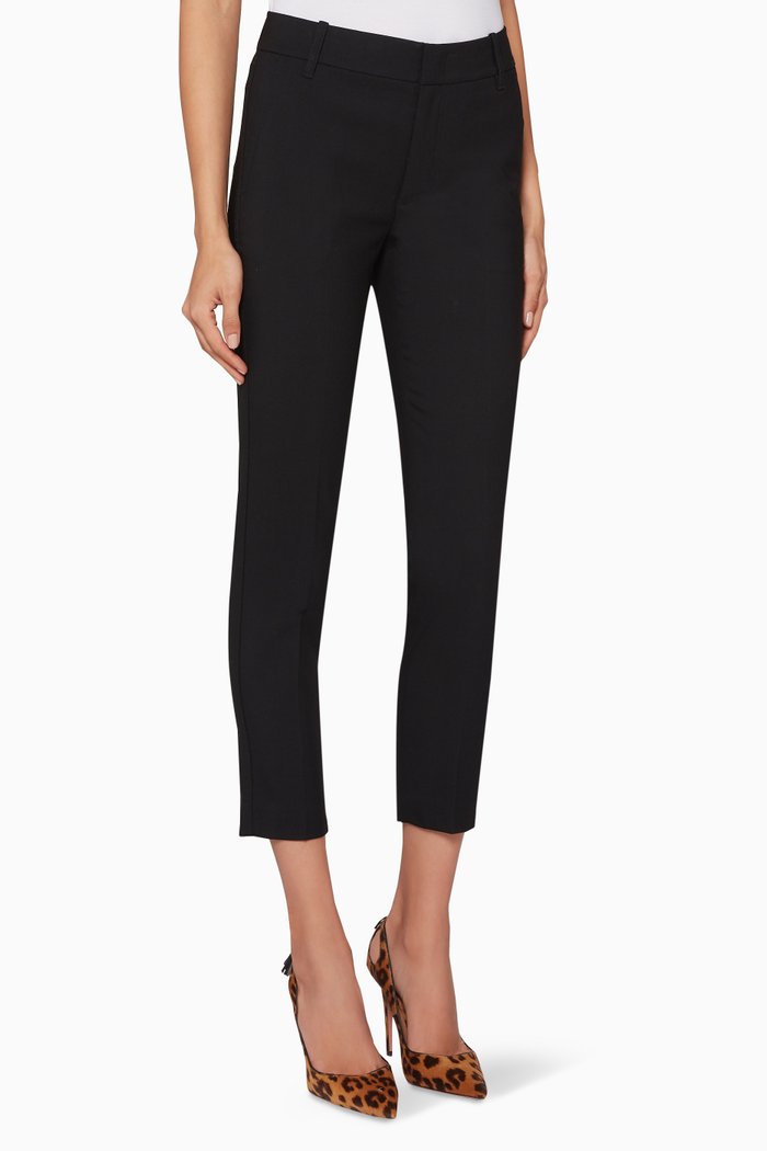 

Black Wool Tapered Pants