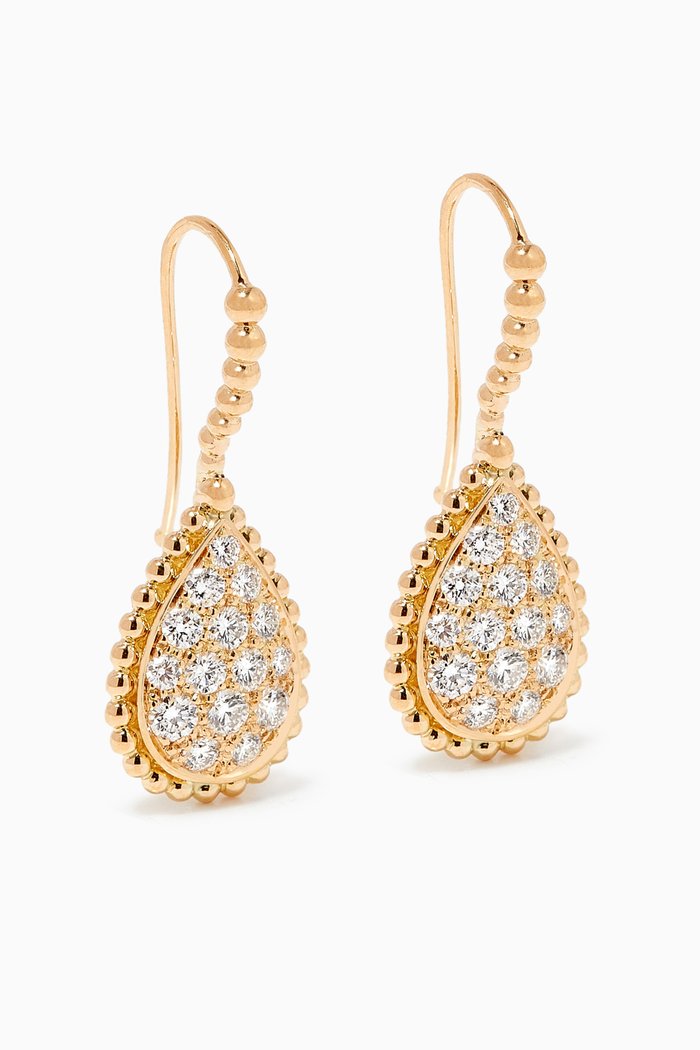 

Serpent Bohème M Motif Diamond Sleepers Earrings in 18kt Yellow Gold