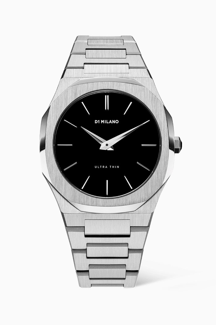 

Silver Stainless Steel Ultra Thin Watch