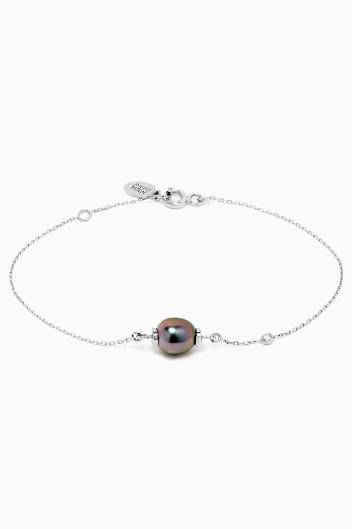 

Links of Love My First Pearl Diamond Bracelet in 18kt White Gold, Silver