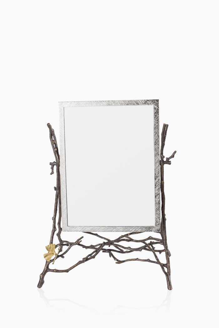 

Silver Butterfly Ginkgo Vanity Mirror, Multicolour