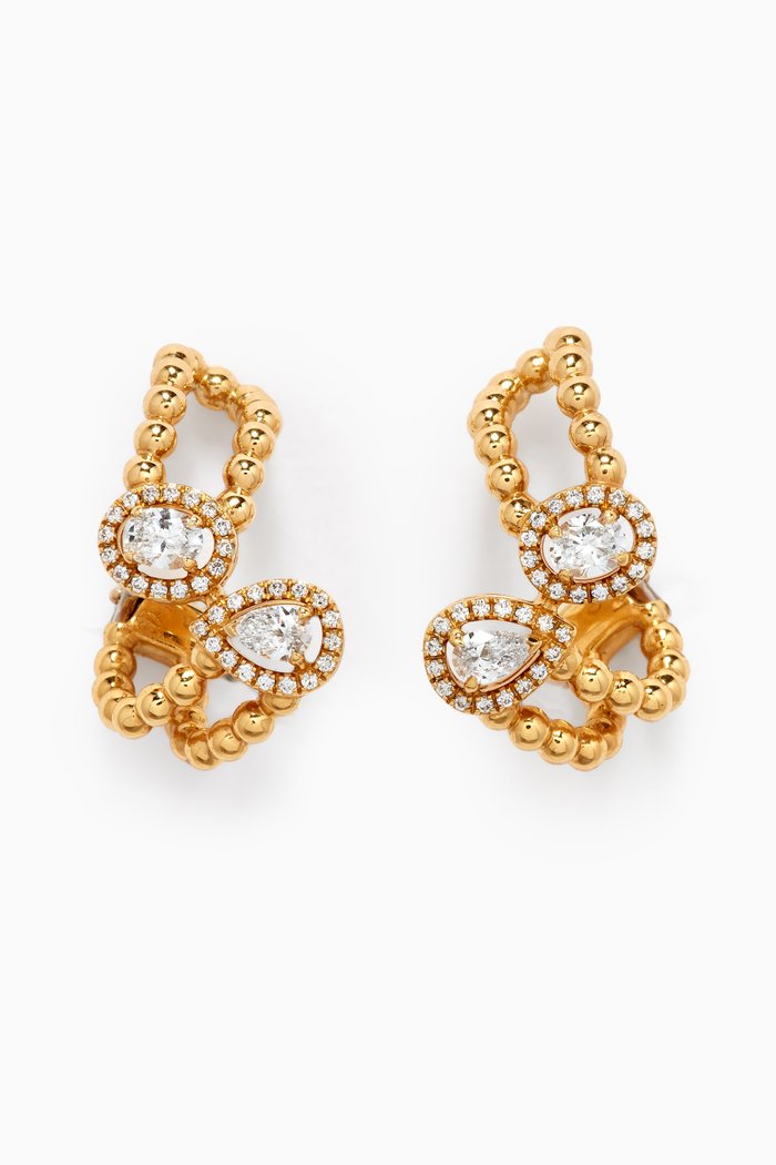 

Rock Diamond Clip Earrings in 18kt Gold, Yellow