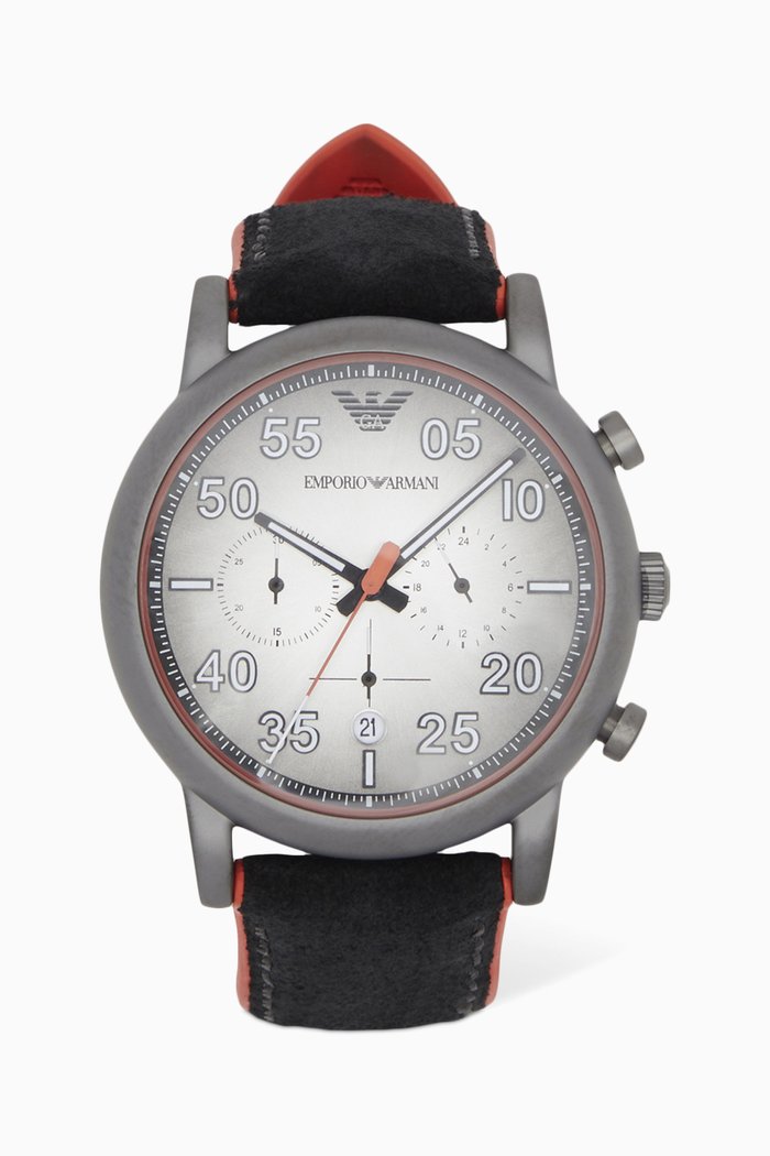 

Luigi Suede & Rubber Chronograph Watch, Multicolour