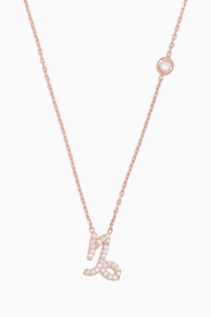 

Rose-Gold Capricorn Pendant Necklace, Neutral