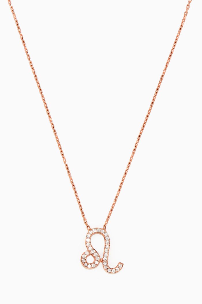 

Rose-Gold Leo Pendant Necklace, Neutral