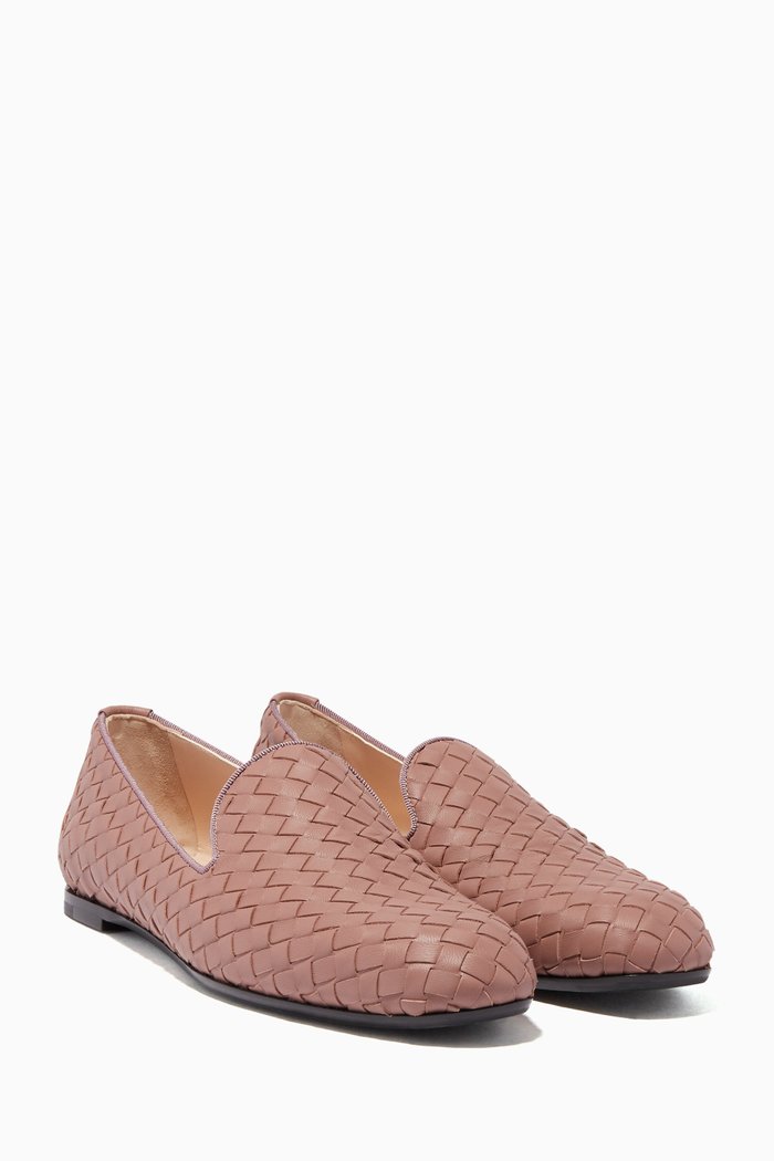 

Nude-Pink Intrecciato Fiandra Slippers