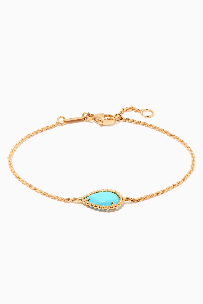 

Serpent Bohème S Motif Turquoise Bracelet in 18kt Yellow Gold