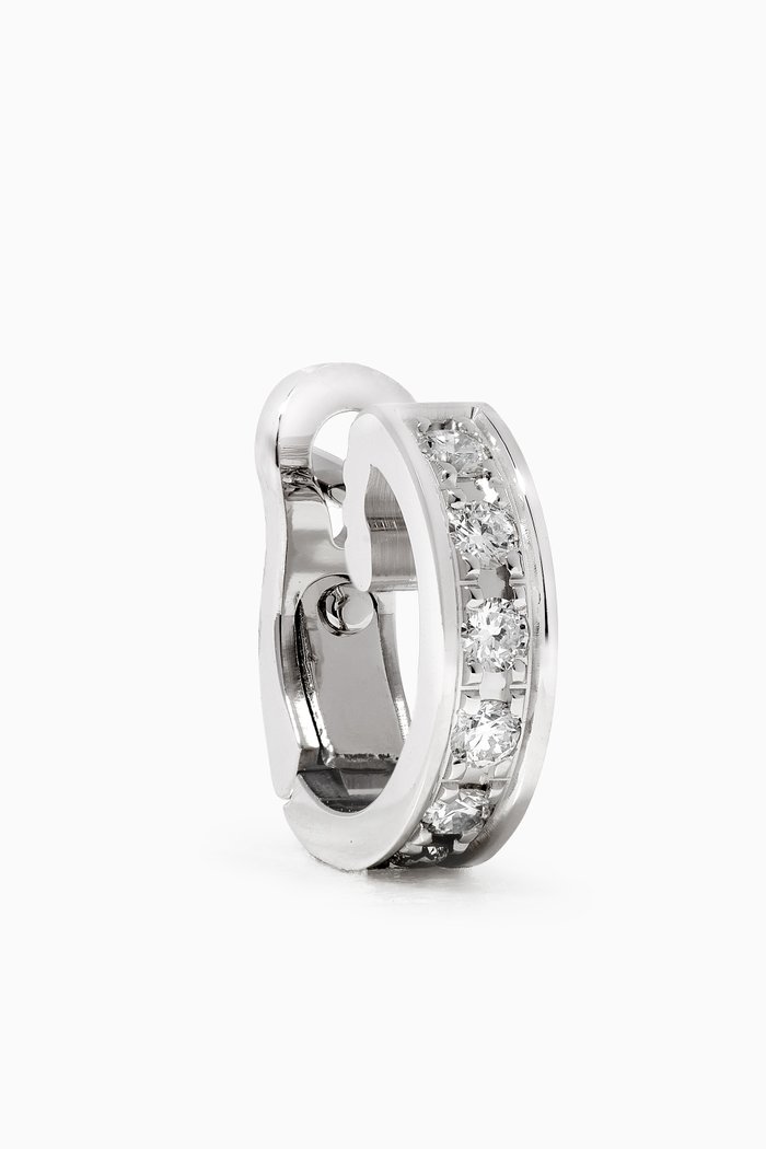 

Quatre Radiant Edition Diamond Single Clip Earring in 18kt White Gold, Silver