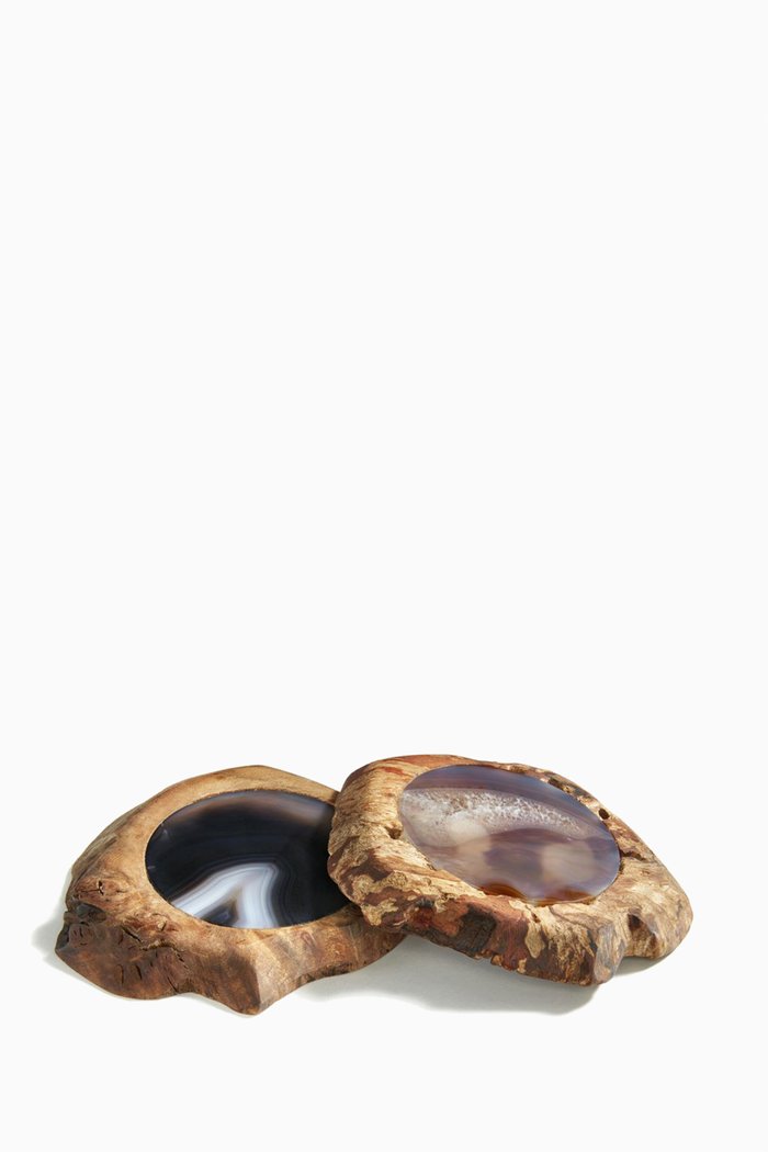 

Natural Afora Coasters, Set Of 2, Multicolour