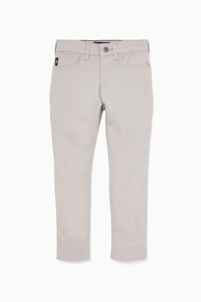 

Grey Cotton-Gabardine Pants