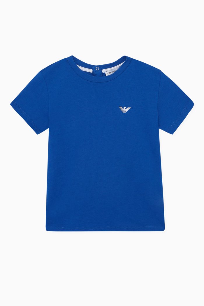 

Logo Print Cotton T-Shirt, Blue