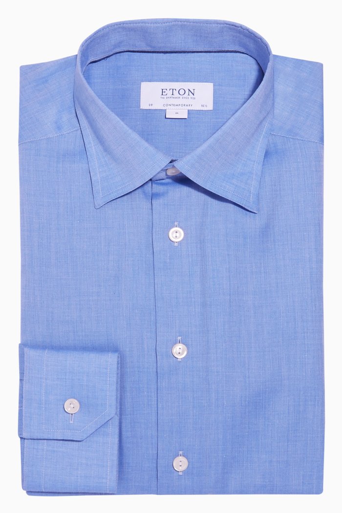 

Blue Cotton-Twill Shirt