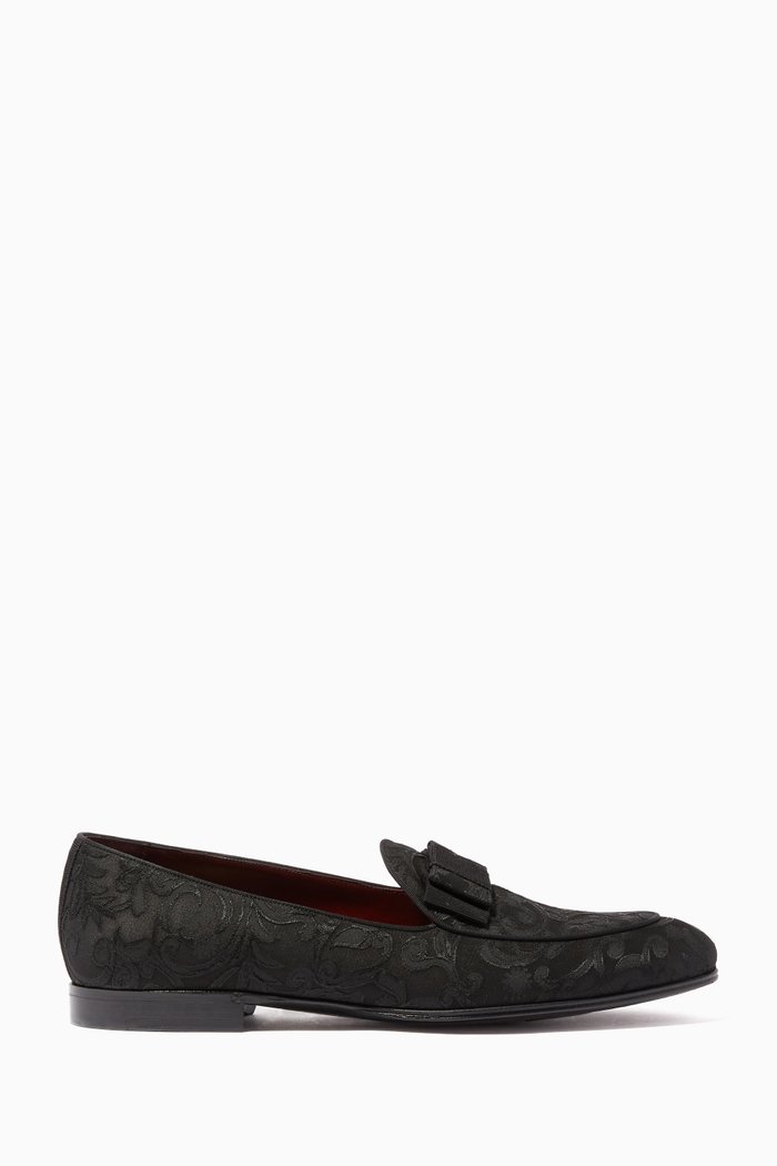 

Baroque Jacquard Loafers, Black