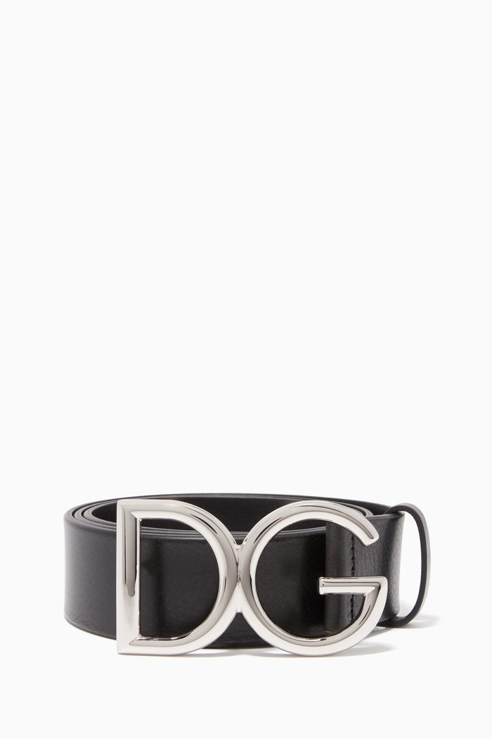 

Black Metal Logo Silver Belt