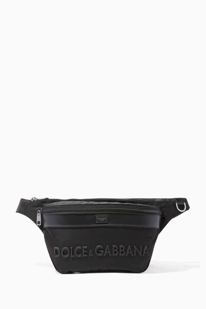 

Black Embossed Logo Belt Bag