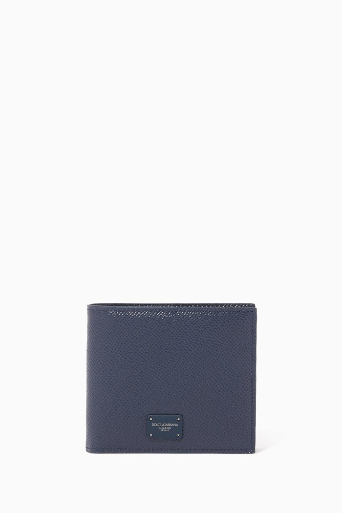 

Dauphine Leather Bi-Fold Wallet, Blue
