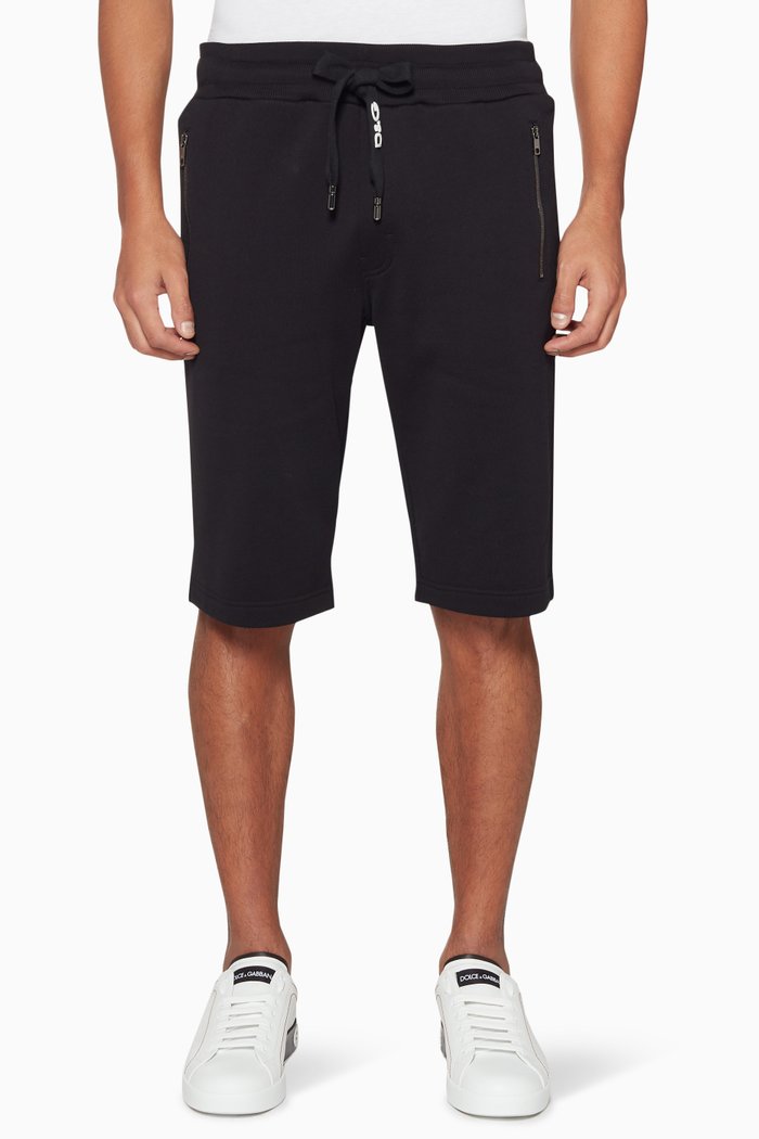 

Black Embroidered Logo Shorts
