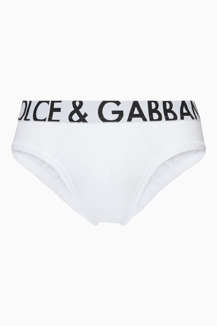 

White Big Logo Midi Briefs