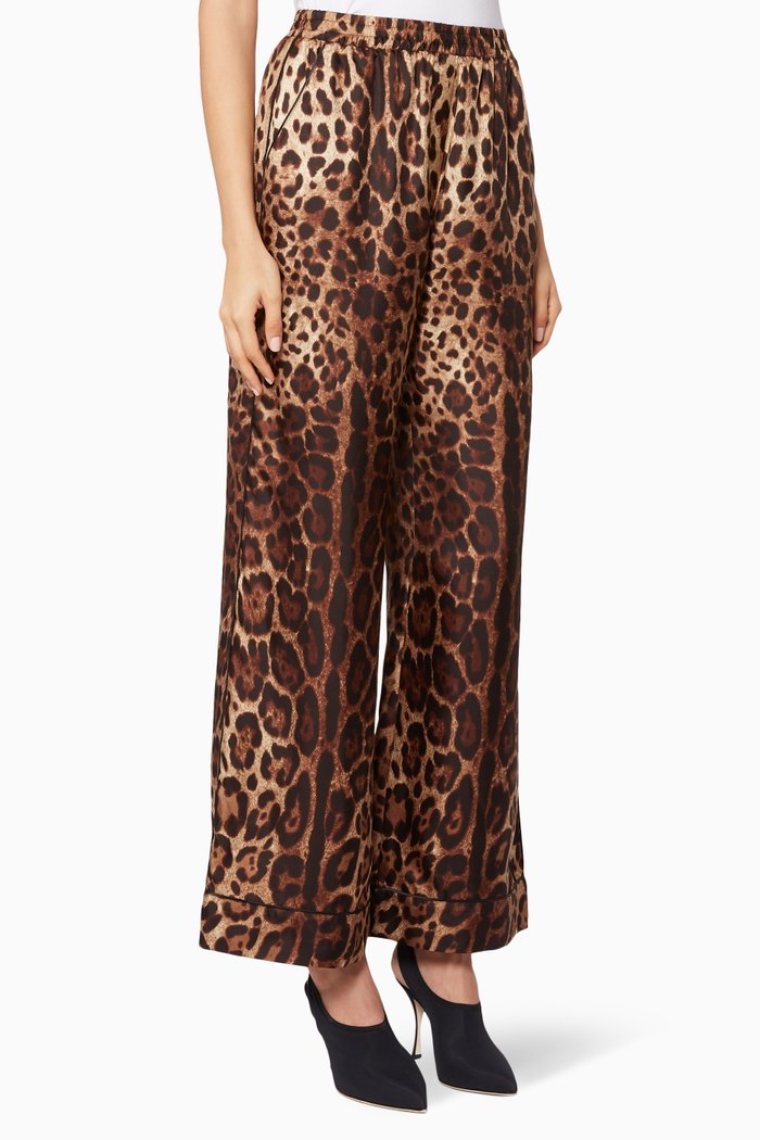 

Brown Leopard-Print Pyjama Pants