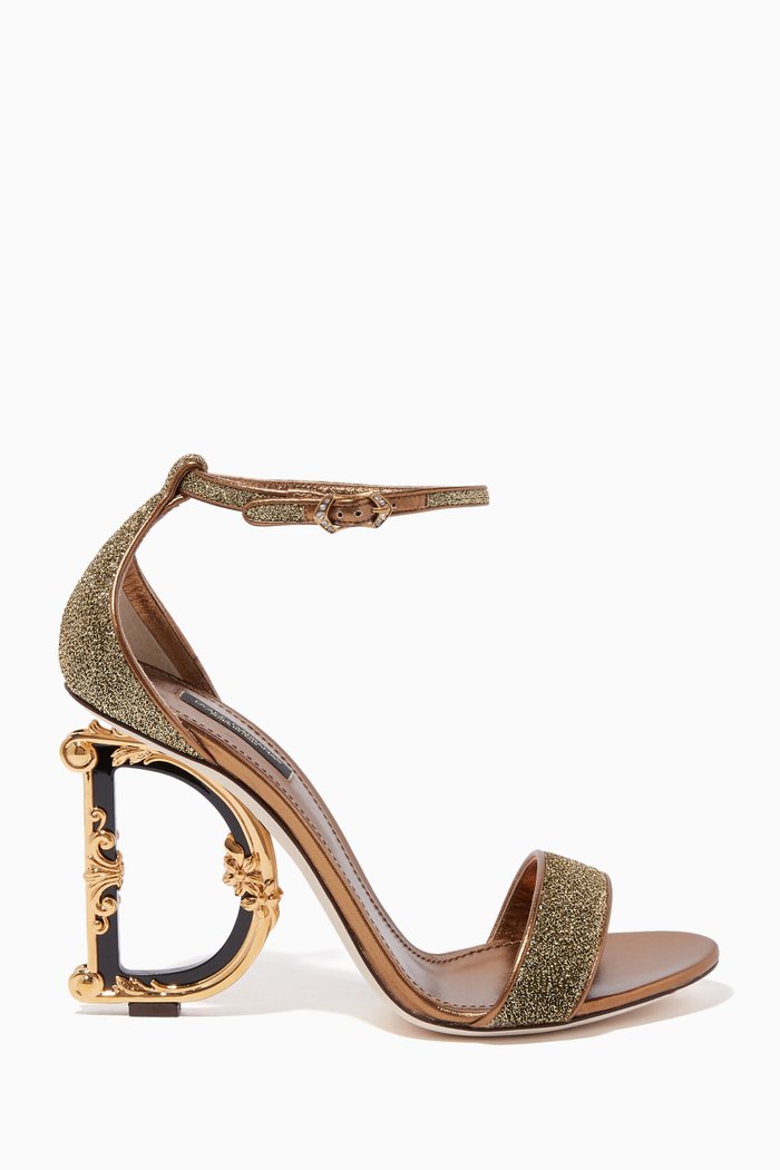 

Gold D&G Heel Keira Sandals