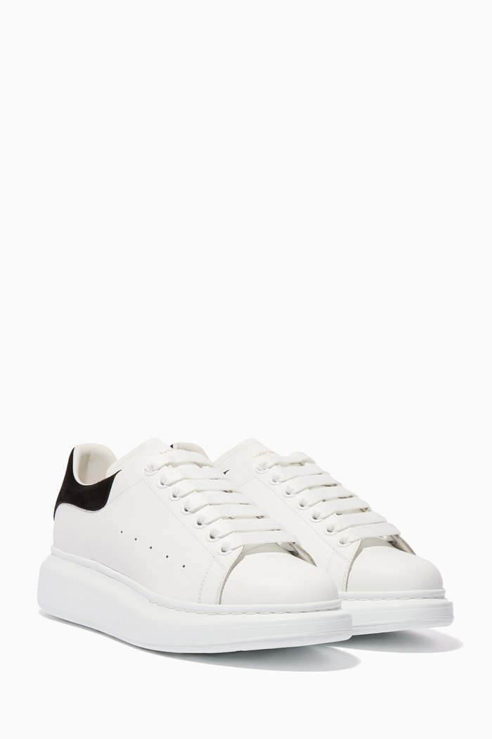 

White Platform Leather Sneakers