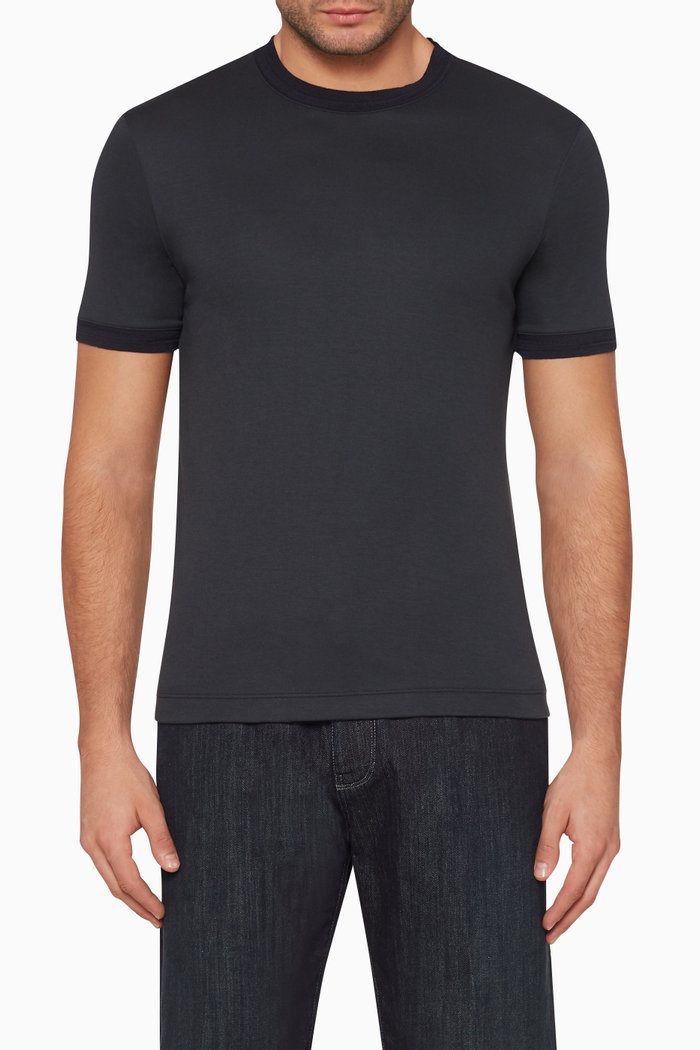 Mulberry Silk T-Shirt, Blue