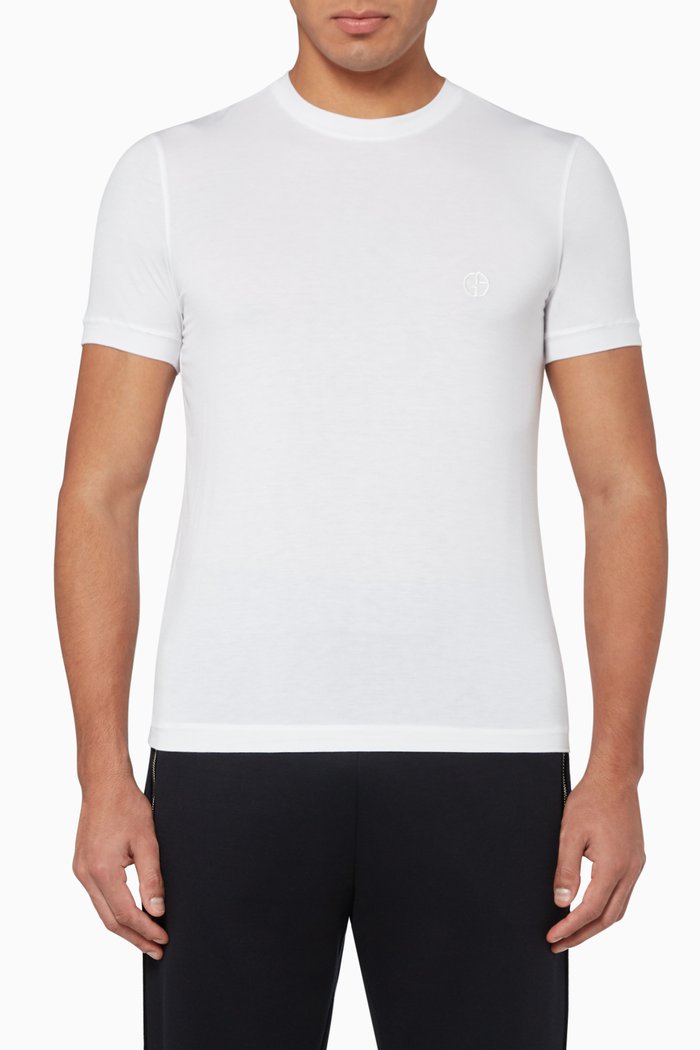 

Logo Embroidered Jersey T-Shirt, White