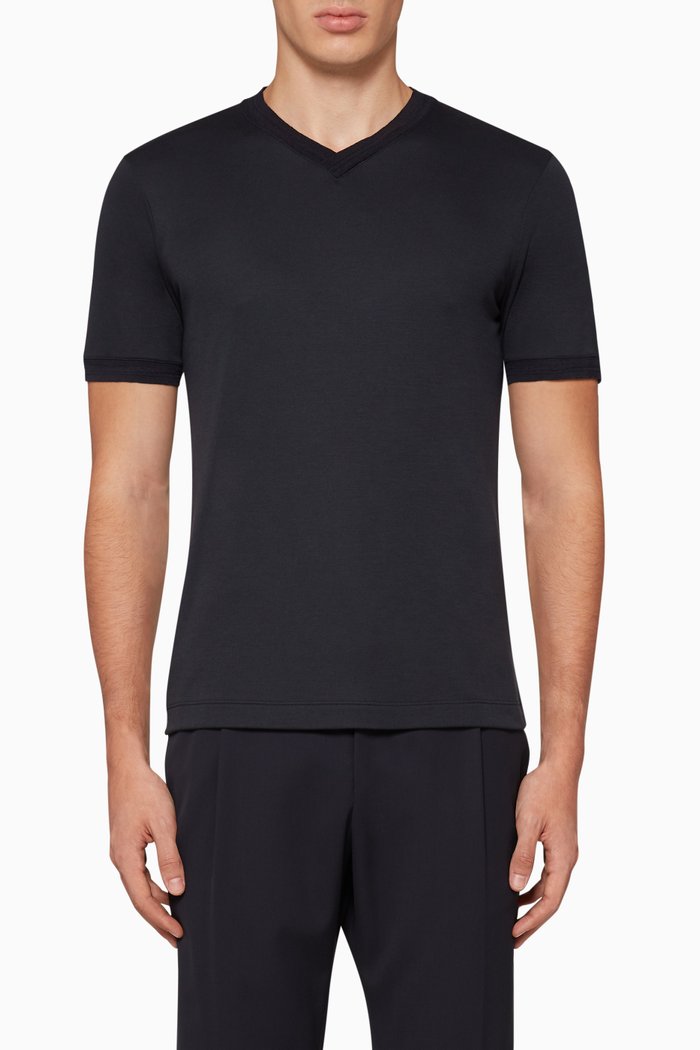 

V-Neck T-Shirt, Blue