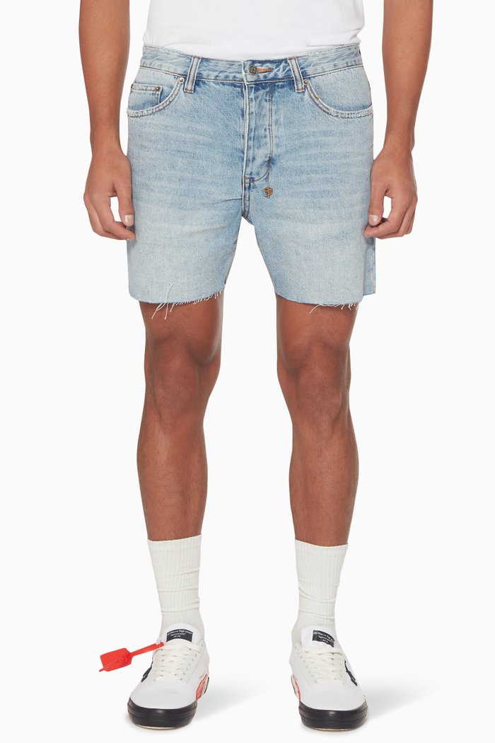 

Light-Blue Dagger Dan Denim Shorts