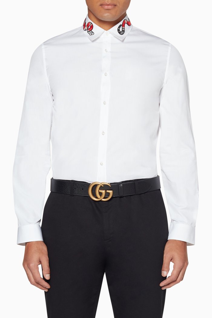 

White Snake Cotton Duke Shirt