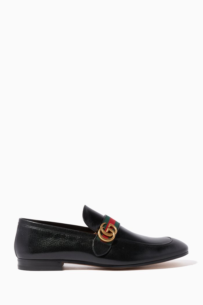 

Black Donnie GG Leather Loafers