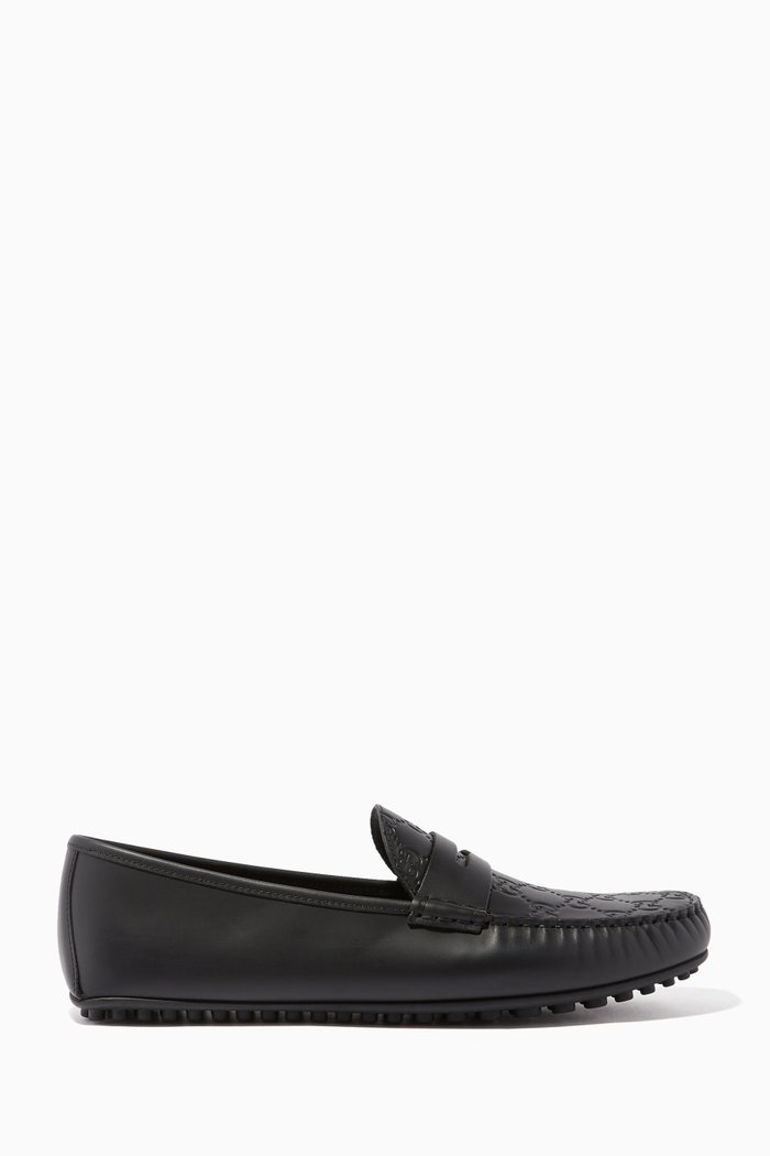 

Black Leather Kanye Signature Driving Shoes