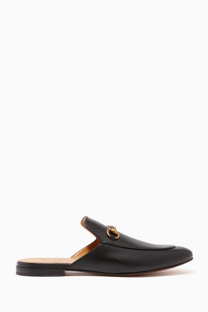 

Black Kings Horsebit Backless Loafers