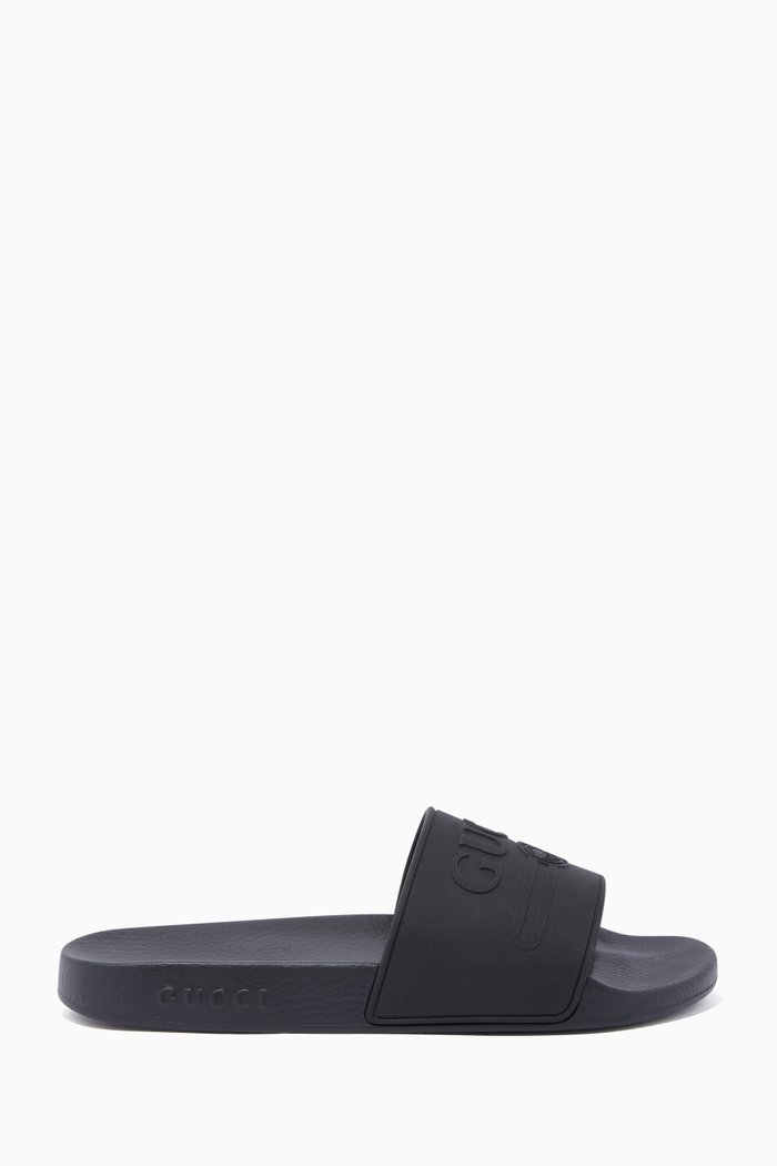 

Black Tonal Logo Pursuit Slide Sandals