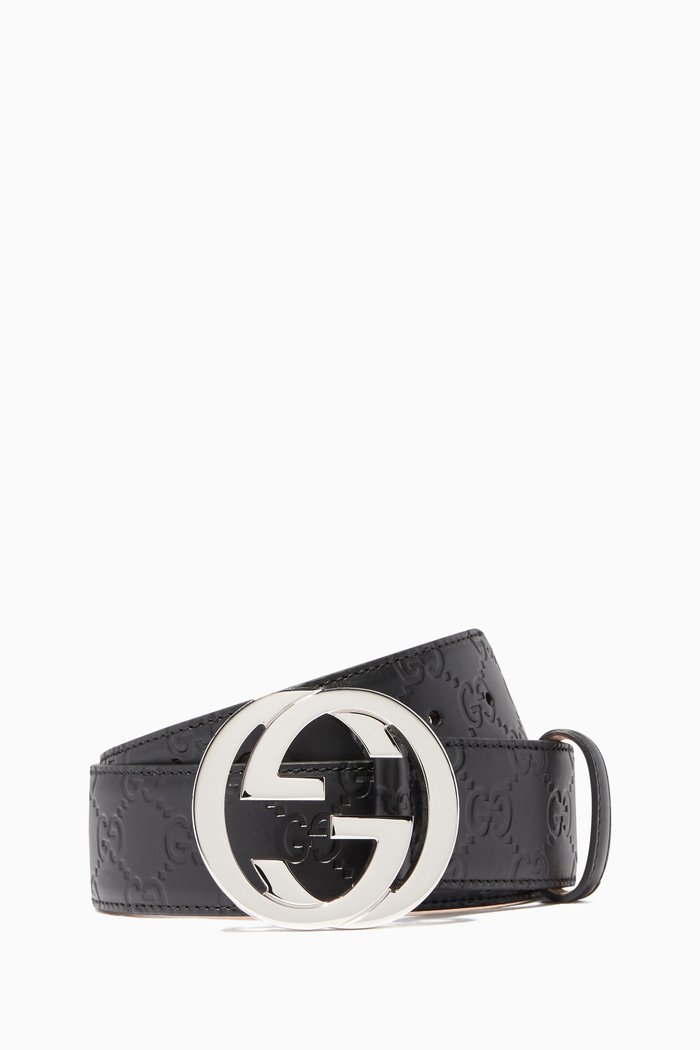 

Signature Leather Belt, Black