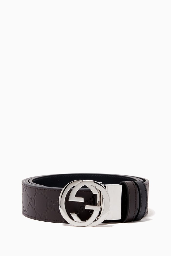 

Reversible Belt in Gucci Signature Leather, Brown