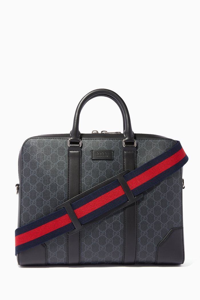 

Black & Grey GG Supreme Briefcase