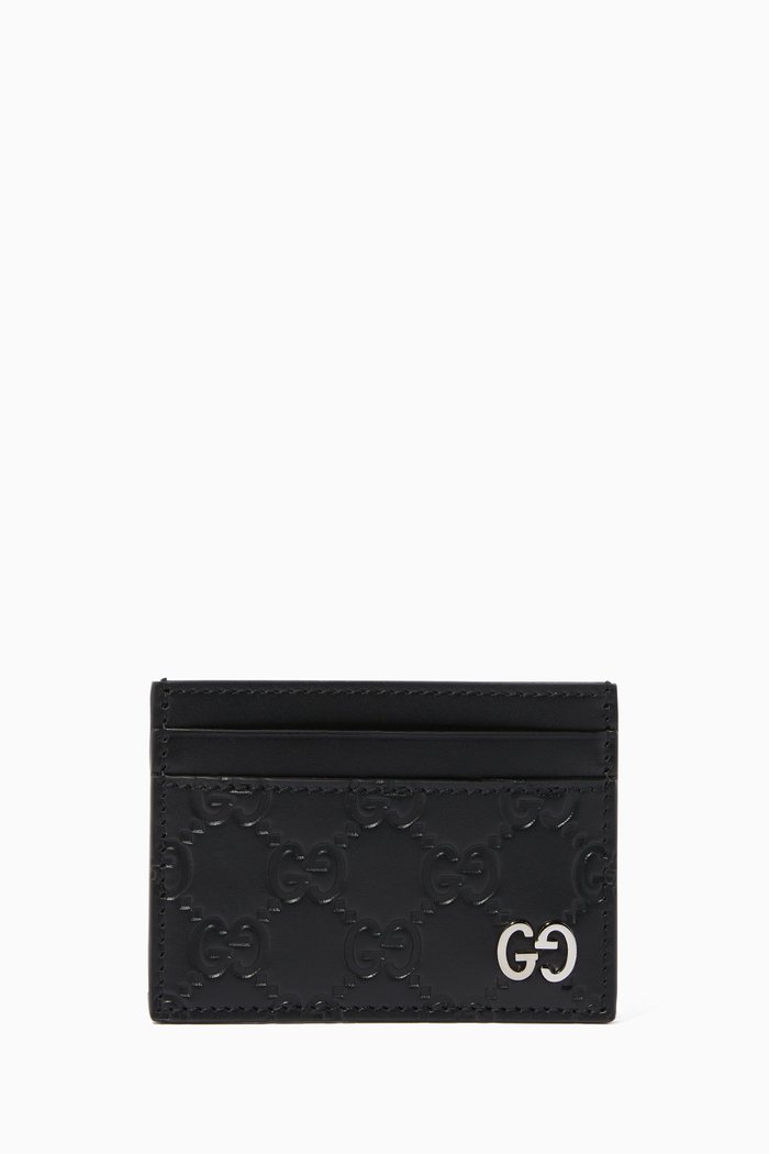 

Black GG Signature Card Holder