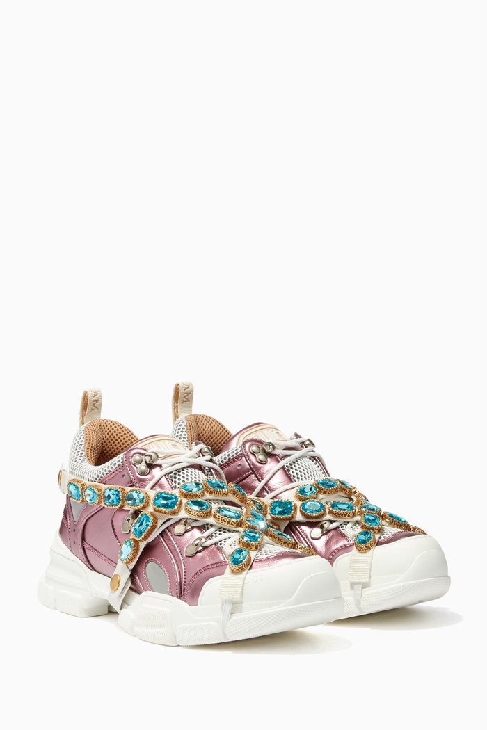 

Pink Flashtrek Crystal Sneakers
