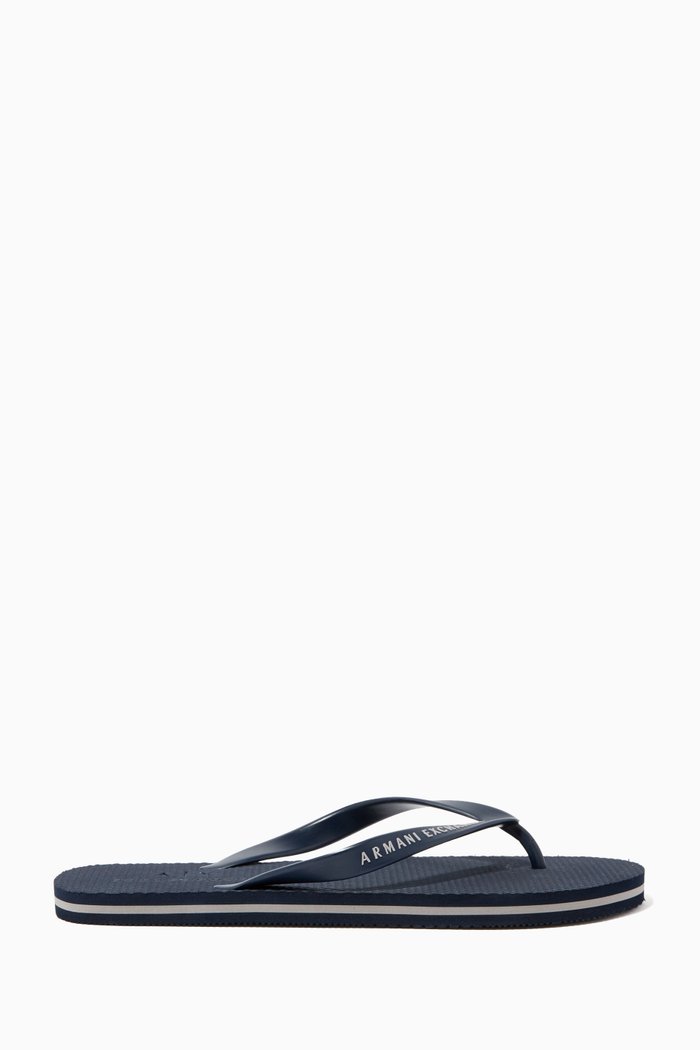 

AX Logo Flip Flops, Blue